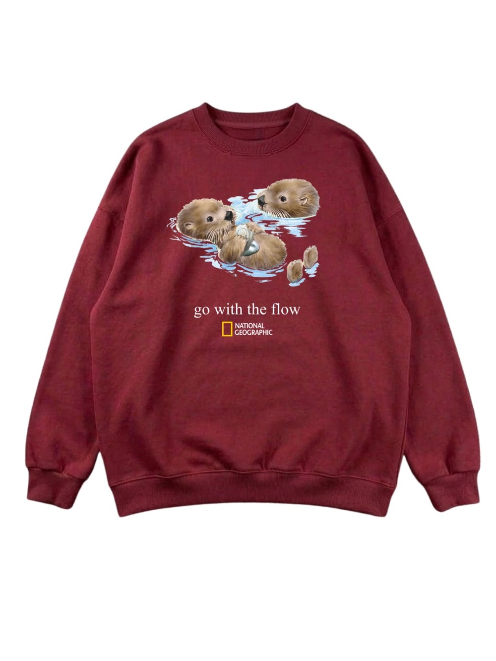 Gildan Maroon 'Go With The Flow' Otter Sweatshirt